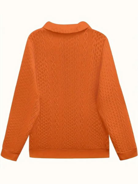 Zoe Cable Knit Zip-Up Sweater