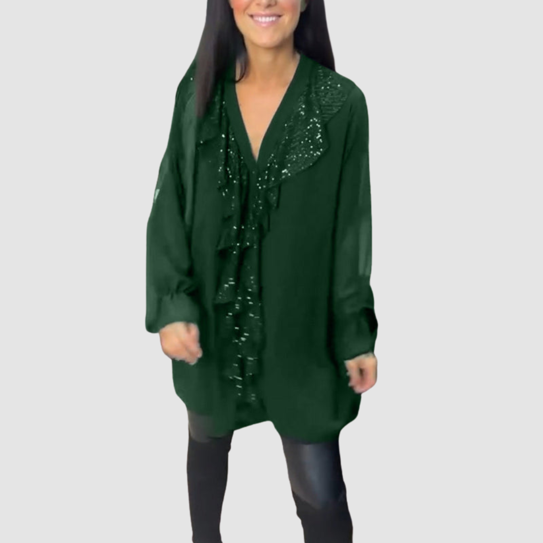 Elain™ Elegant Ruffled Blouse