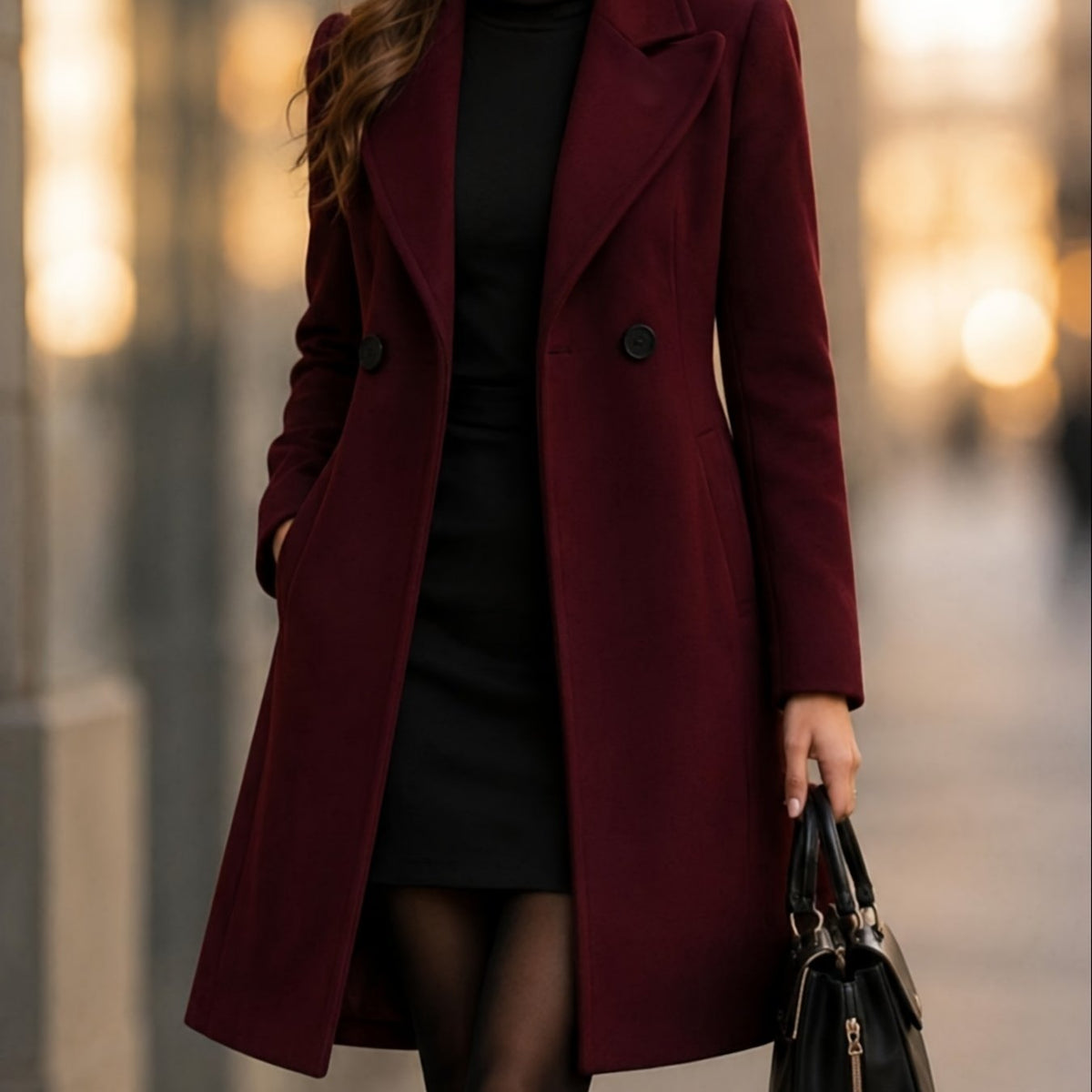 Vivienne – Tailored Double-Breasted Coat
