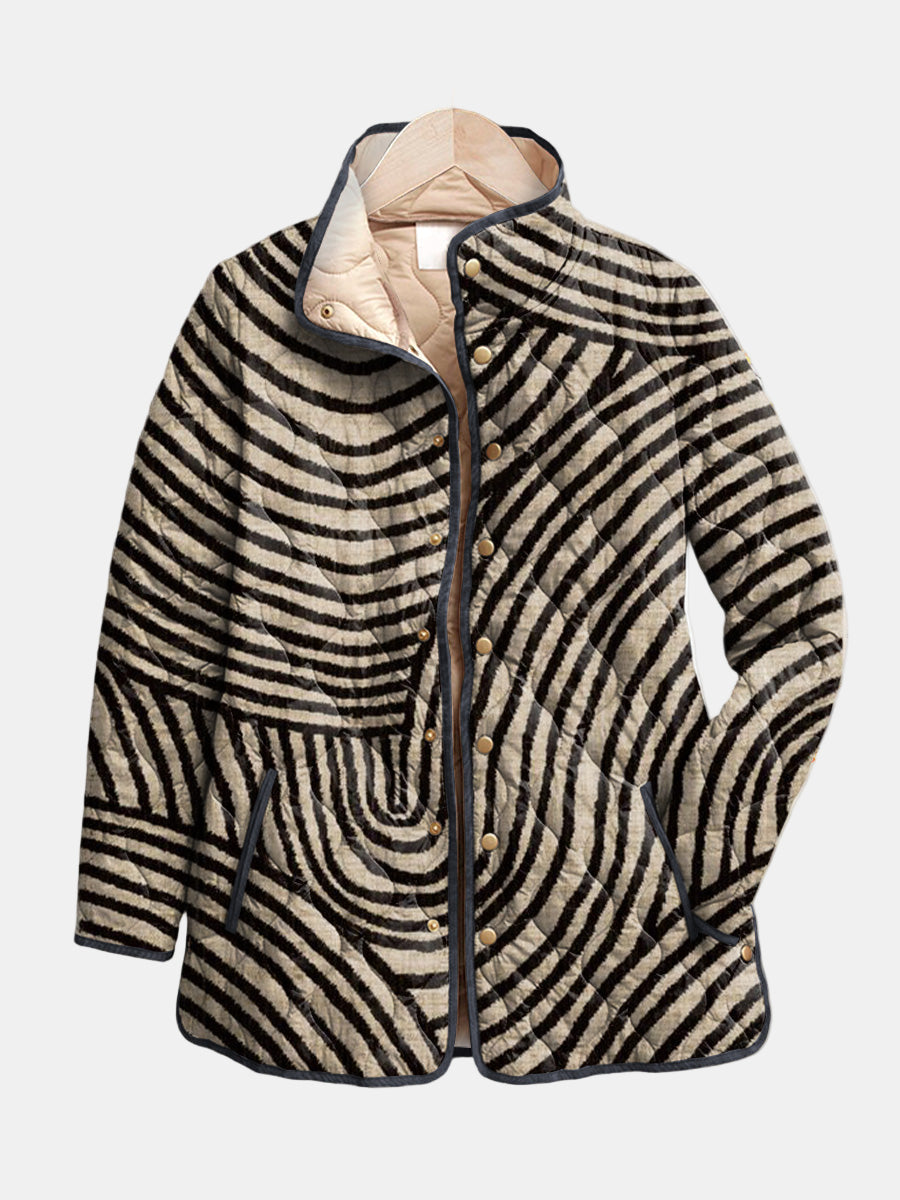 Veerle | Quilted Jacket with Hand-Drawn Circles Léa