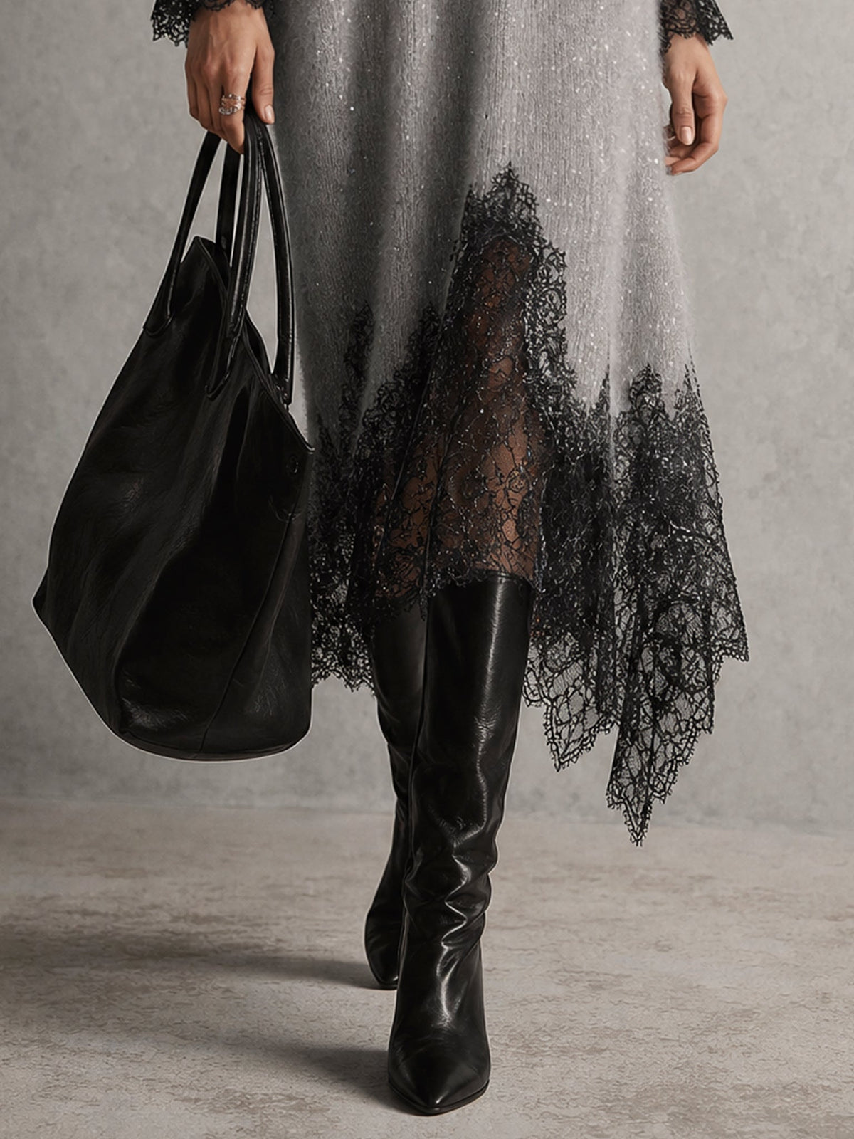 Sedona Elegant Shimmer Knit Midi Dress