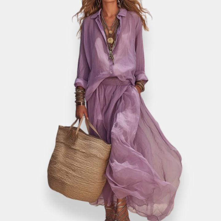 Clementine™ Blouse and Pleated Skirt Set