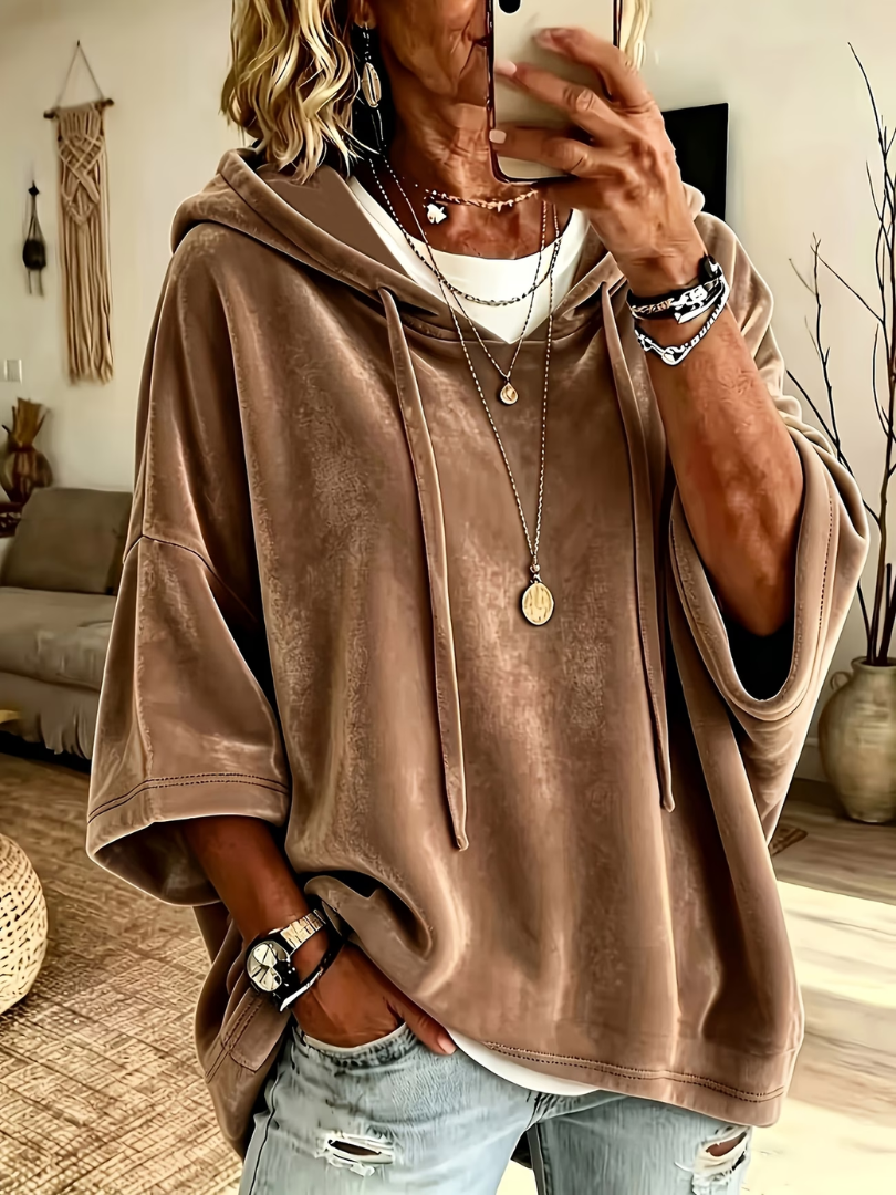 Noemi™ | Luxe Velour Oversized Hoodie