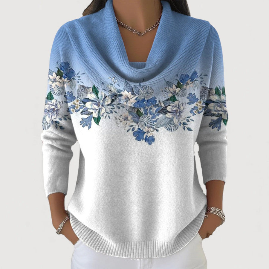 Aurora | Floral High-Neck Sweater