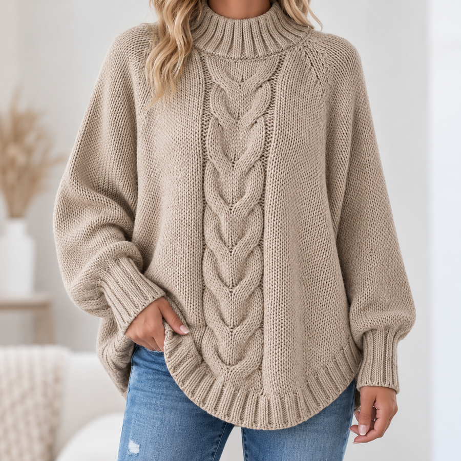 Pamella - Cable Knit Oversized Sweater