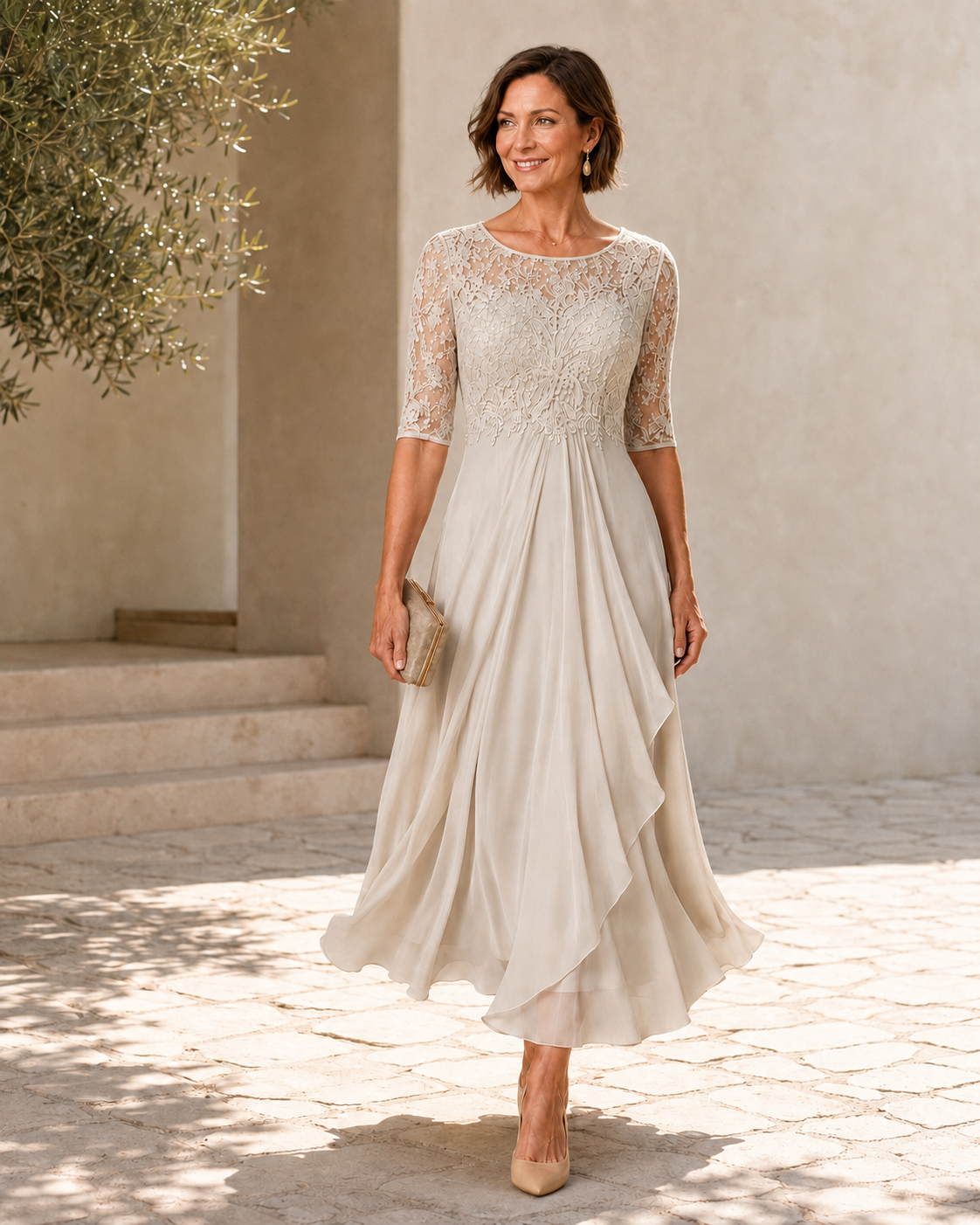 Rosa – The Flattering Lace Midi Dress (kopie)