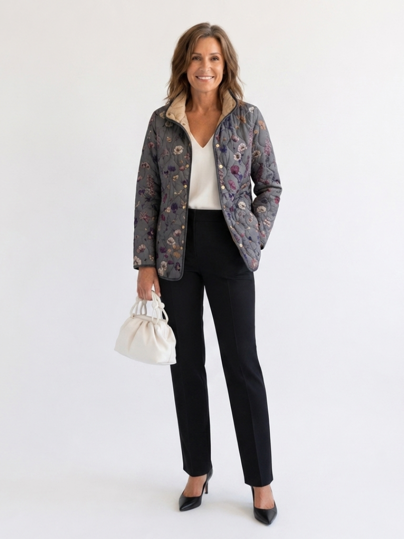 Astrid | Quilted Jacket with Dried Flowers Nathalie