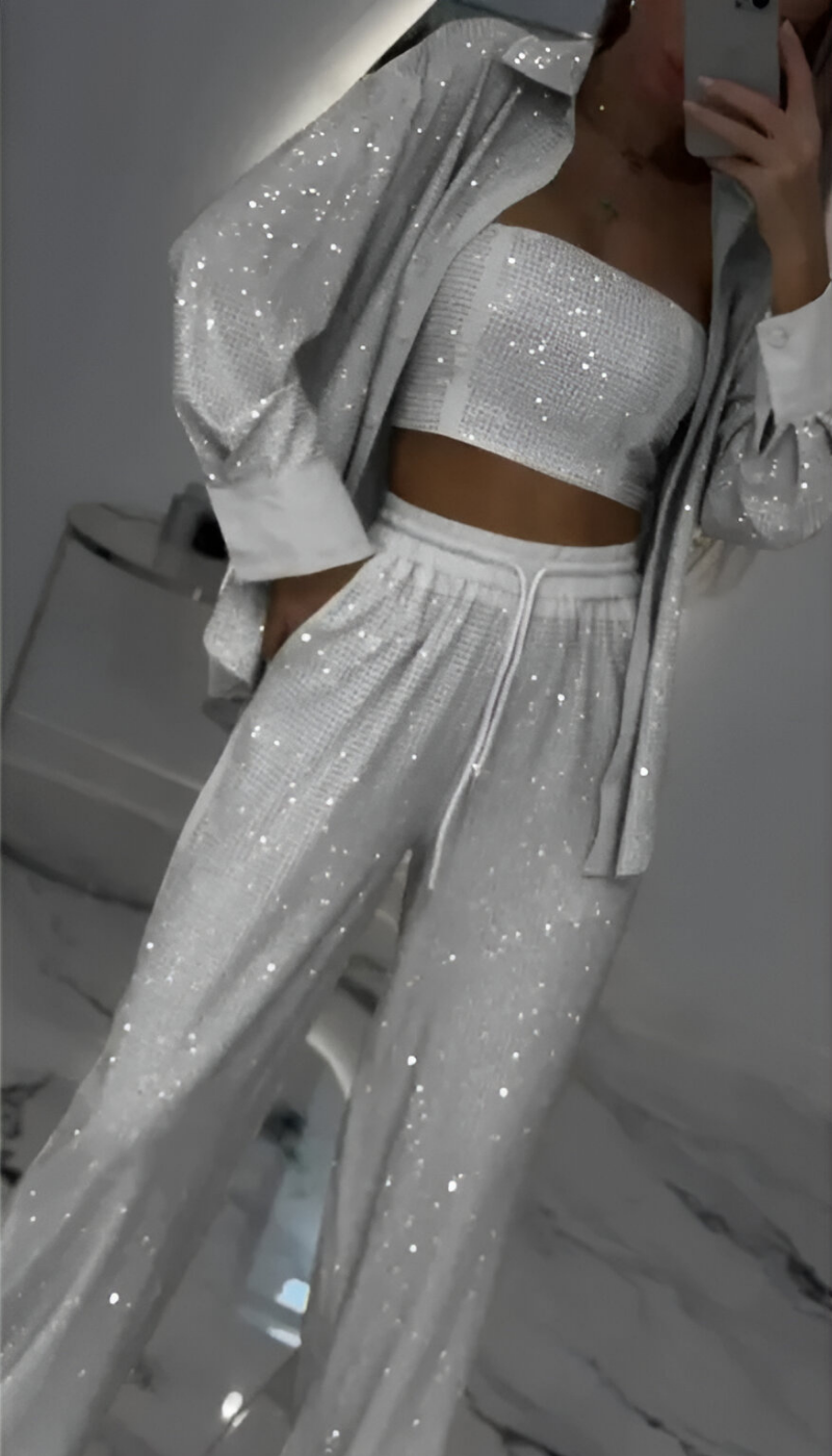 Nola™ | Modern Sequin 3-Piece Lounge Set