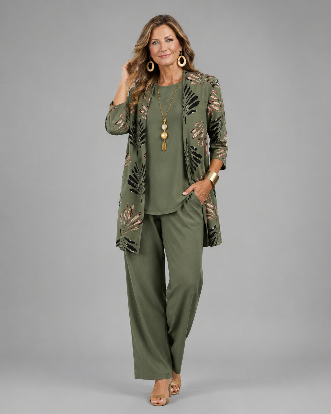 Anneke™ | Elegantes Dreiteiliges Set Mit Print
