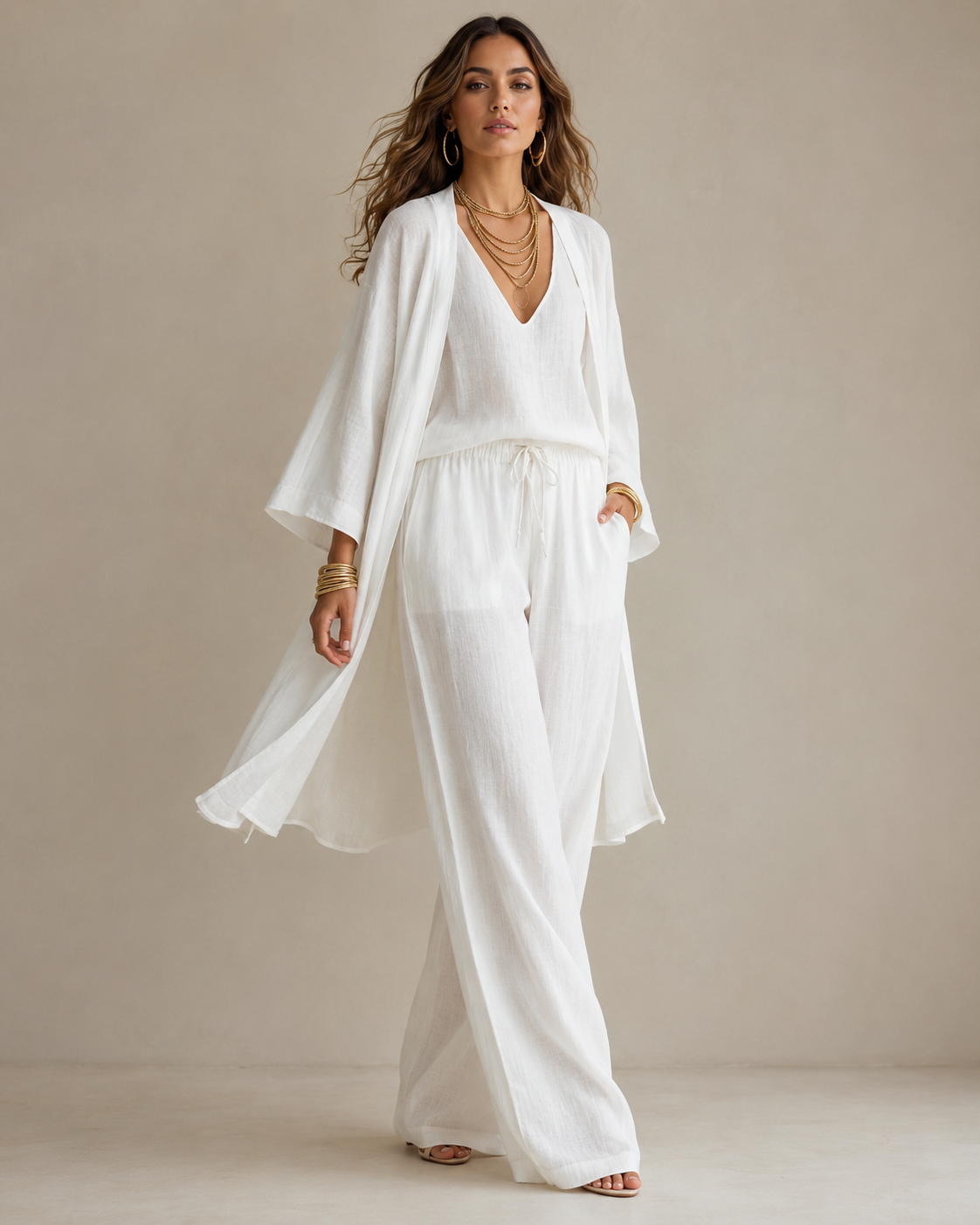 Amber™ | Relaxed 3-Piece Set with Opaque Pants