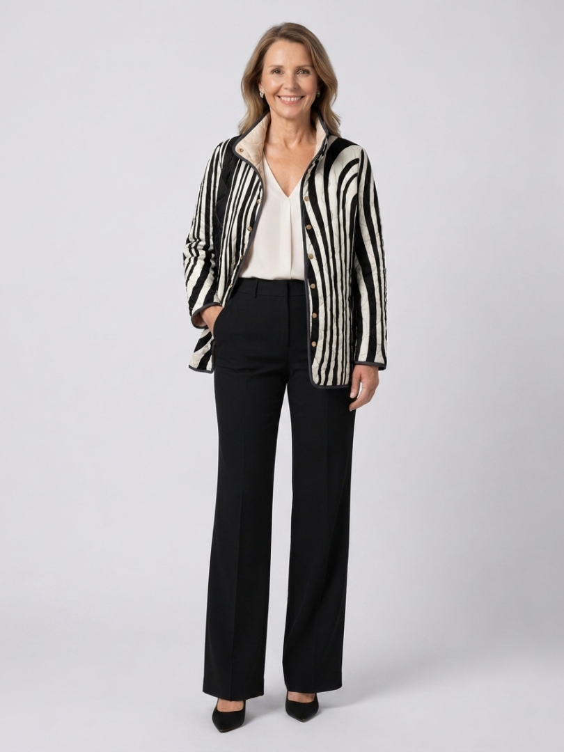 Saoirse | Graphic Quilted Zebra Jacket Sylvie