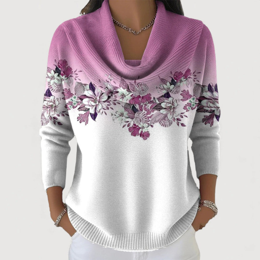 Aurora | Floral High-Neck Sweater