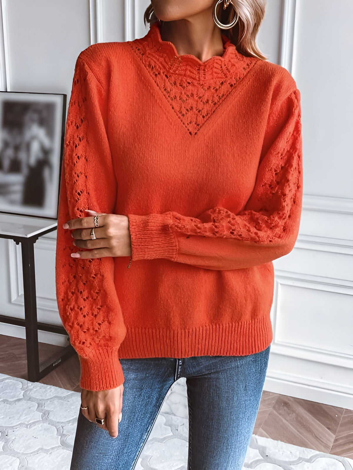 Giulia | Elegant Pullover with High Neck and Refined Design