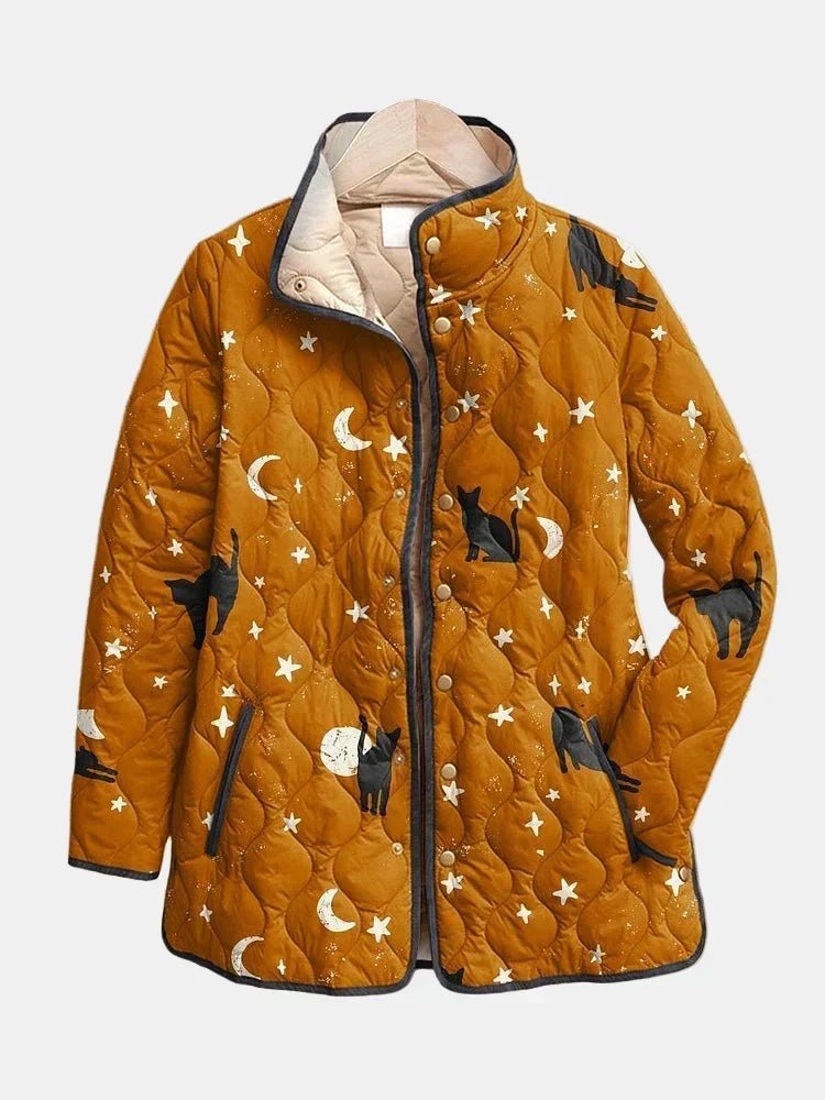 Sinéad | Quilted Jacket with Cats and Stars Nicole