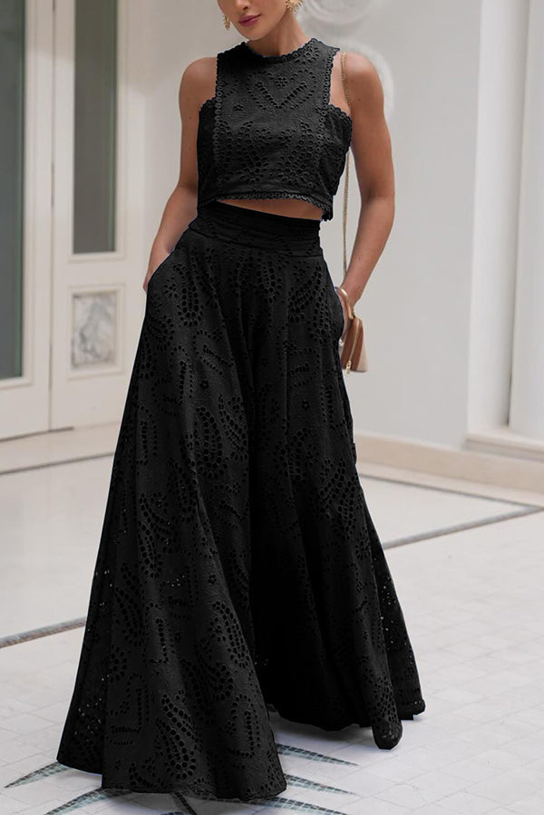 Larissa™ Embroidered Top & High-Waist Maxi Skirt Set