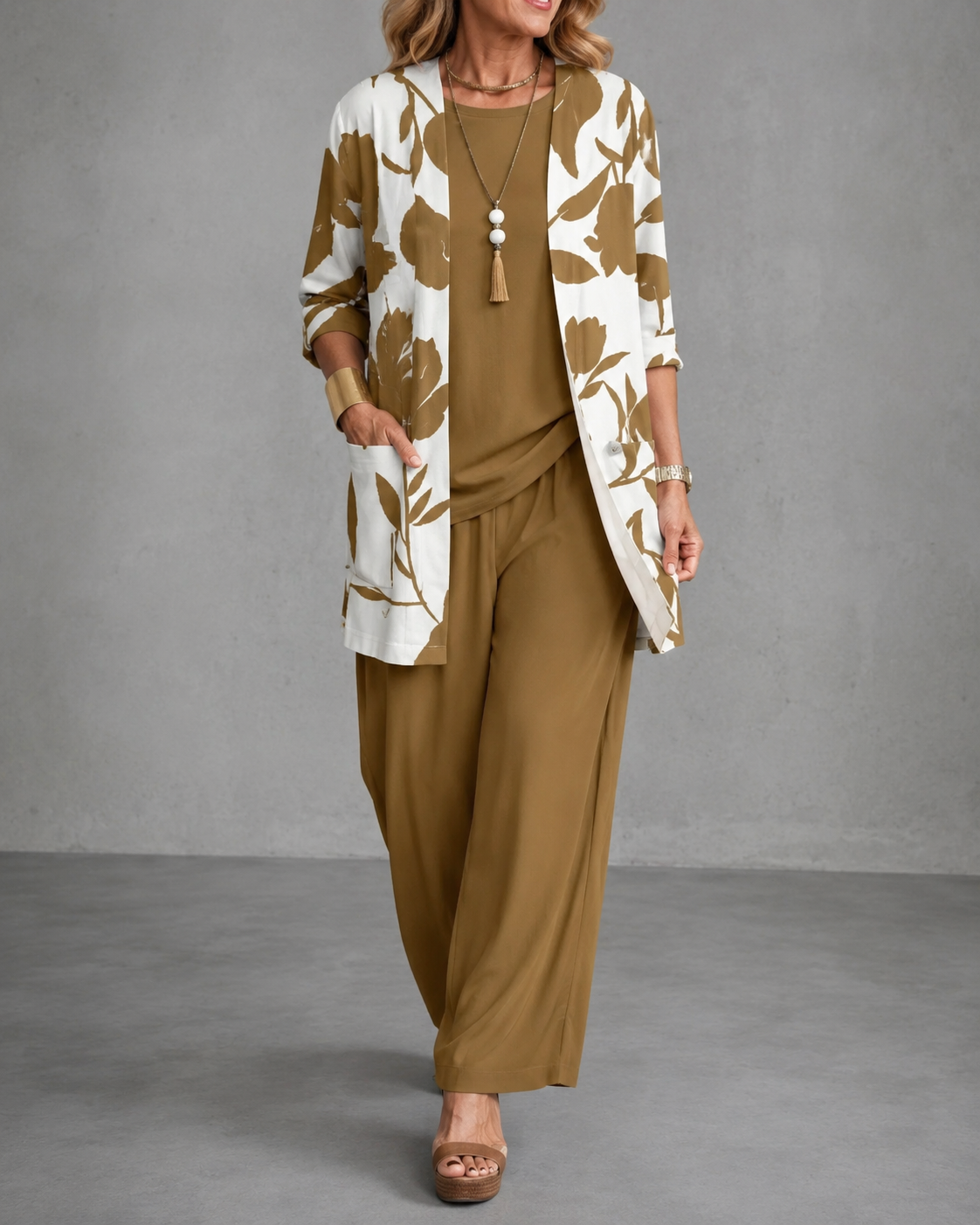 Anneke™ | Elegantes Dreiteiliges Set Mit Print