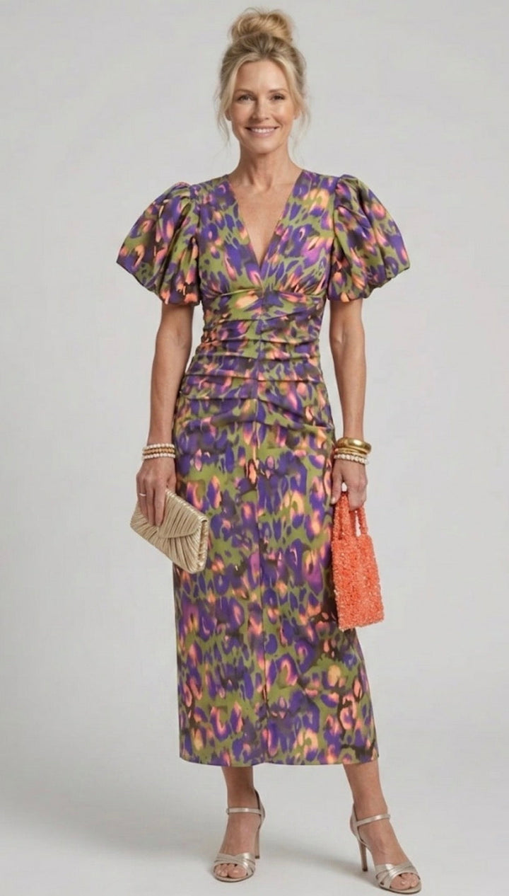 Violet & Grace™|Dress with Puff Sleeves