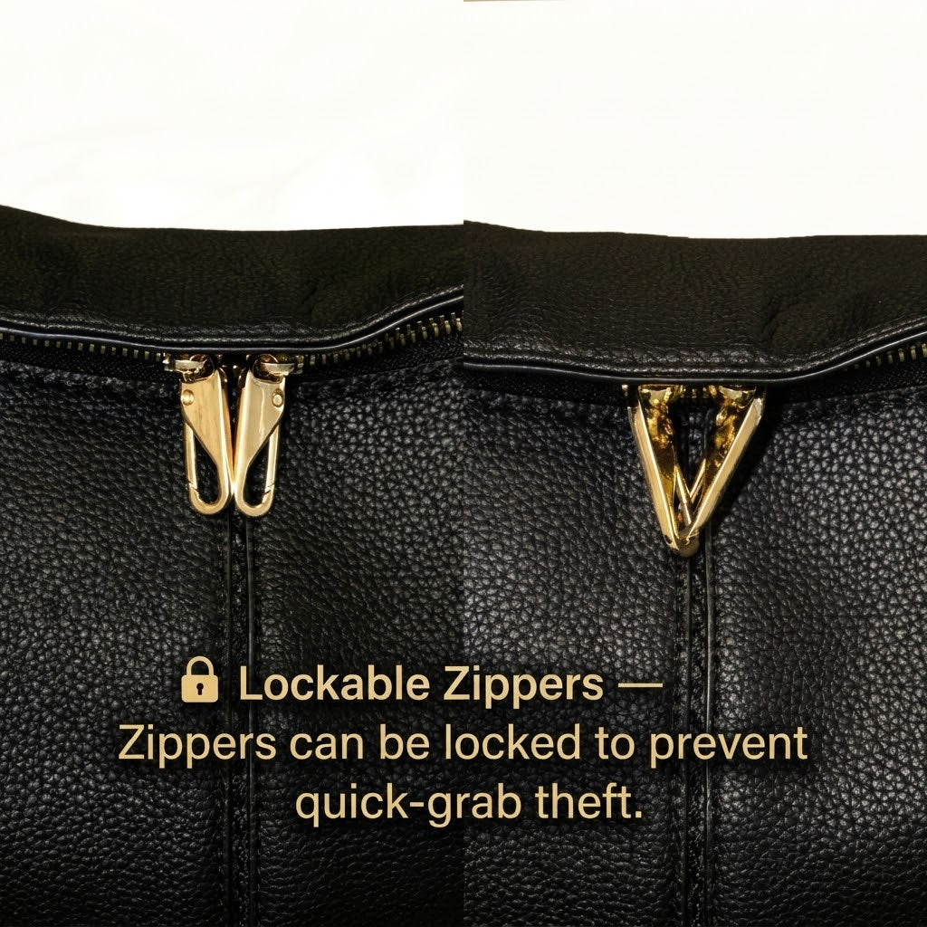 Luxury Leather Hobo Anti-Theft Handbag 2.0 + FREE Pouch Wallet (6-Layer Security Edition)
