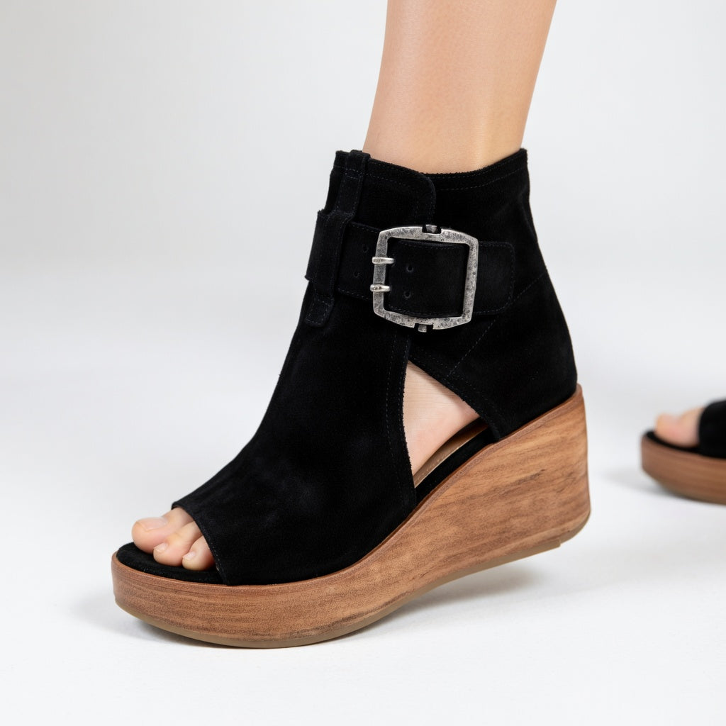 Victoria™ | Open-toe Wedge Boots in Modern Style
