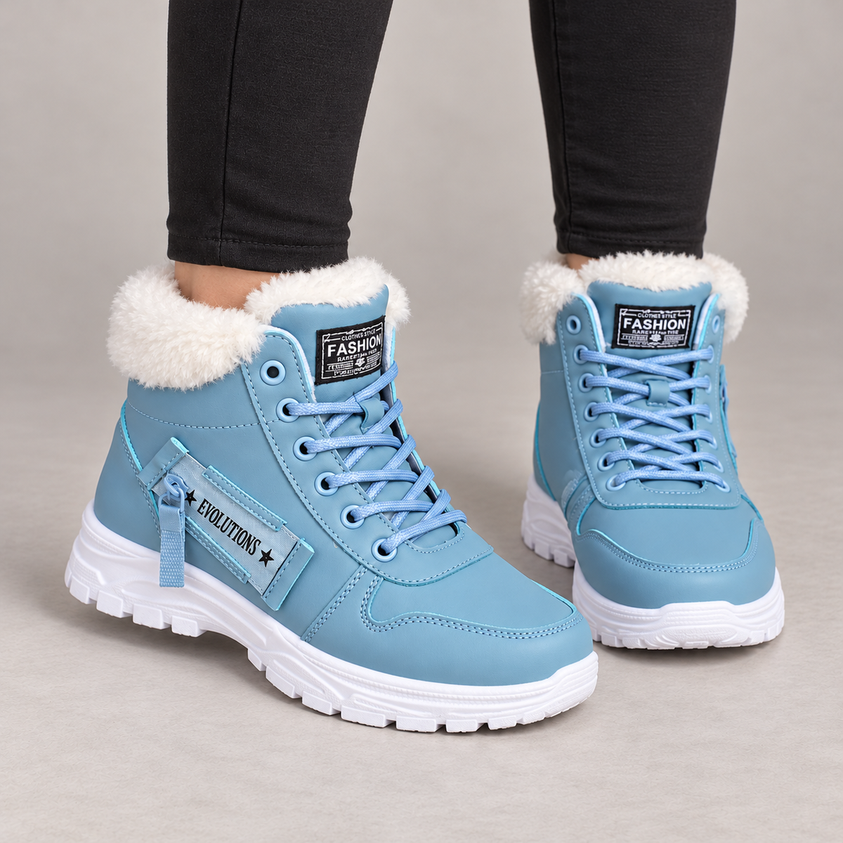 Warm Women's Winter Ankle Boots with Plush Lining