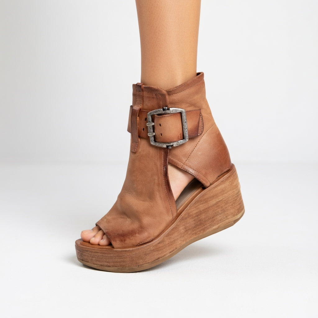 Victoria™ | Open-toe Wedge Boots in Modern Style