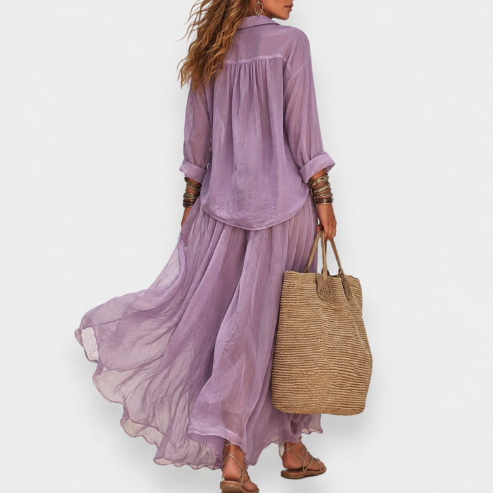 Clementine™ Blouse and Pleated Skirt Set