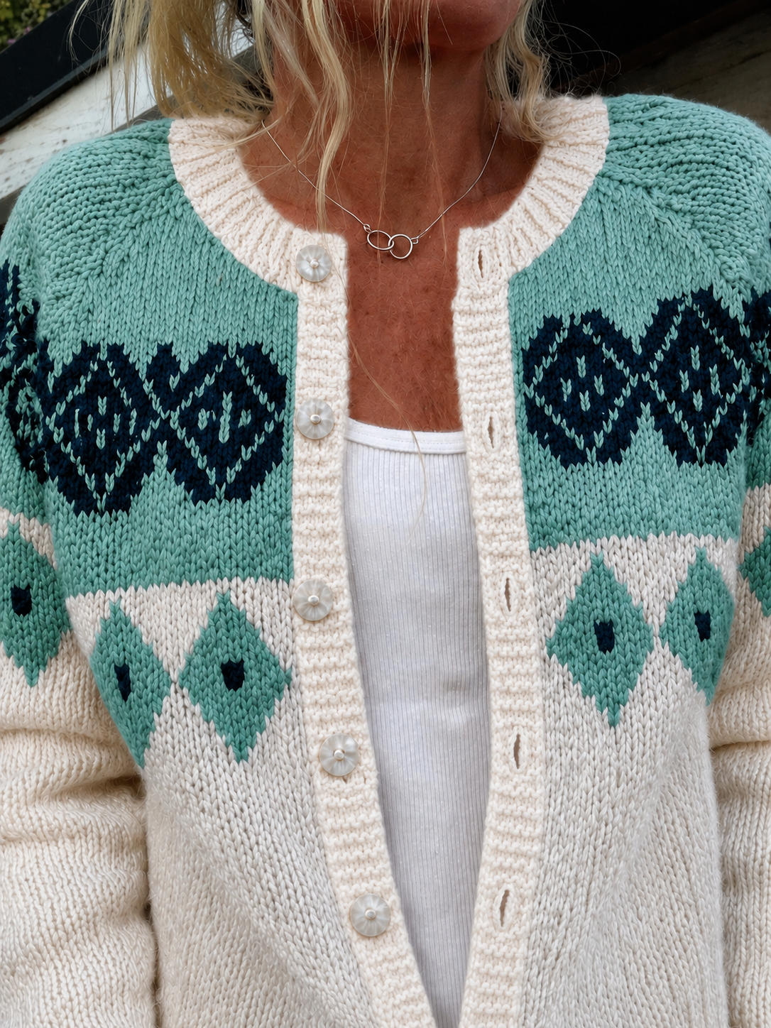 Tiverly™ | Vintage Geometric Knit Cardigan