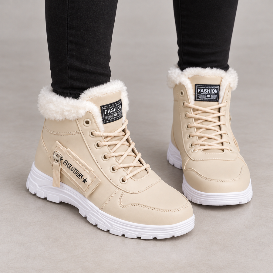 Warm Women's Winter Ankle Boots with Plush Lining