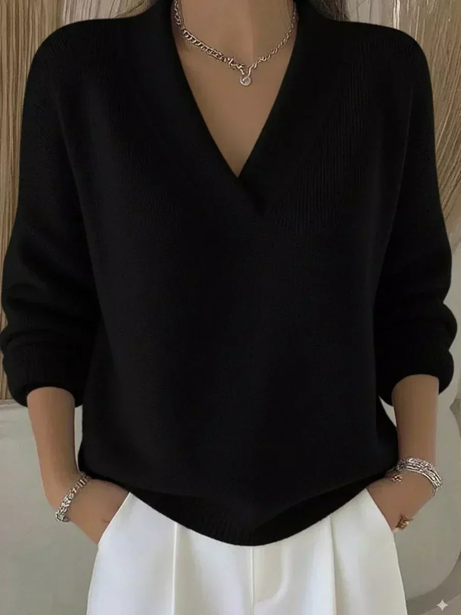 Violeta | Relaxed V-Neck Sweater