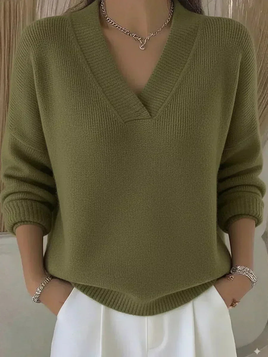 Violeta | Relaxed V-Neck Sweater