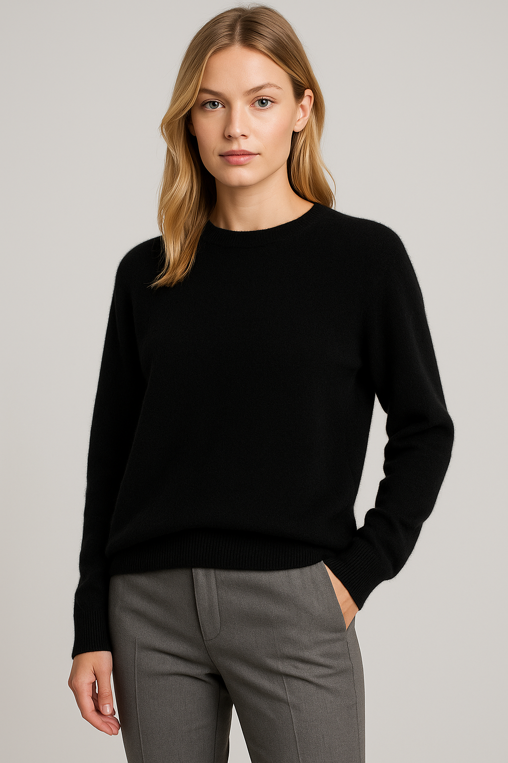 Oversized Sweatshirt Women with Cashmere Blend