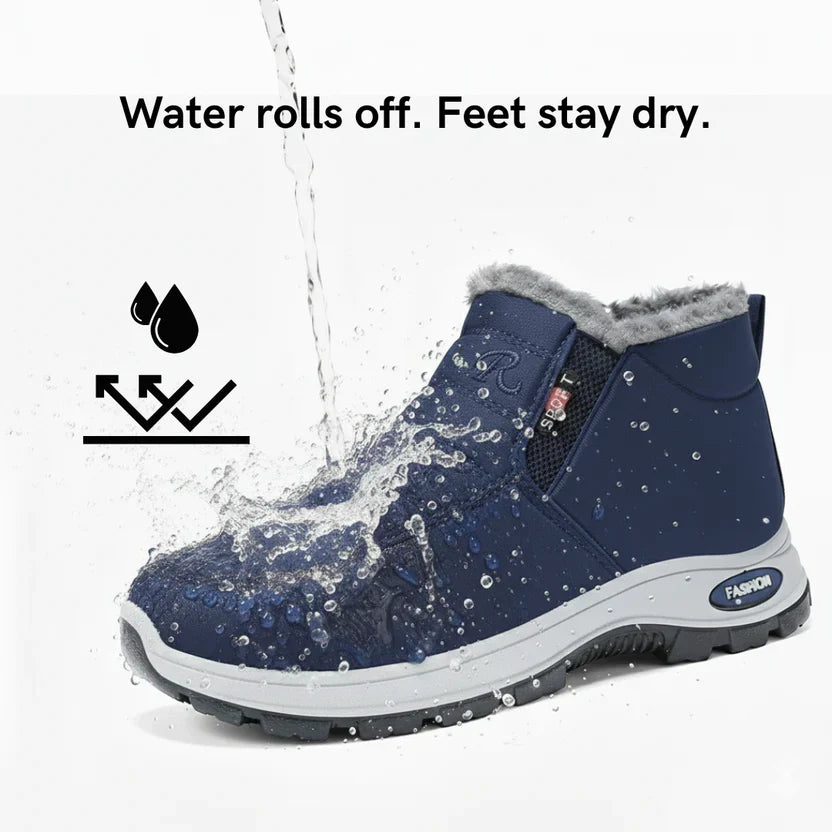 Novalee - Quilted Waterproof Slip-On Ankle Boots Blue