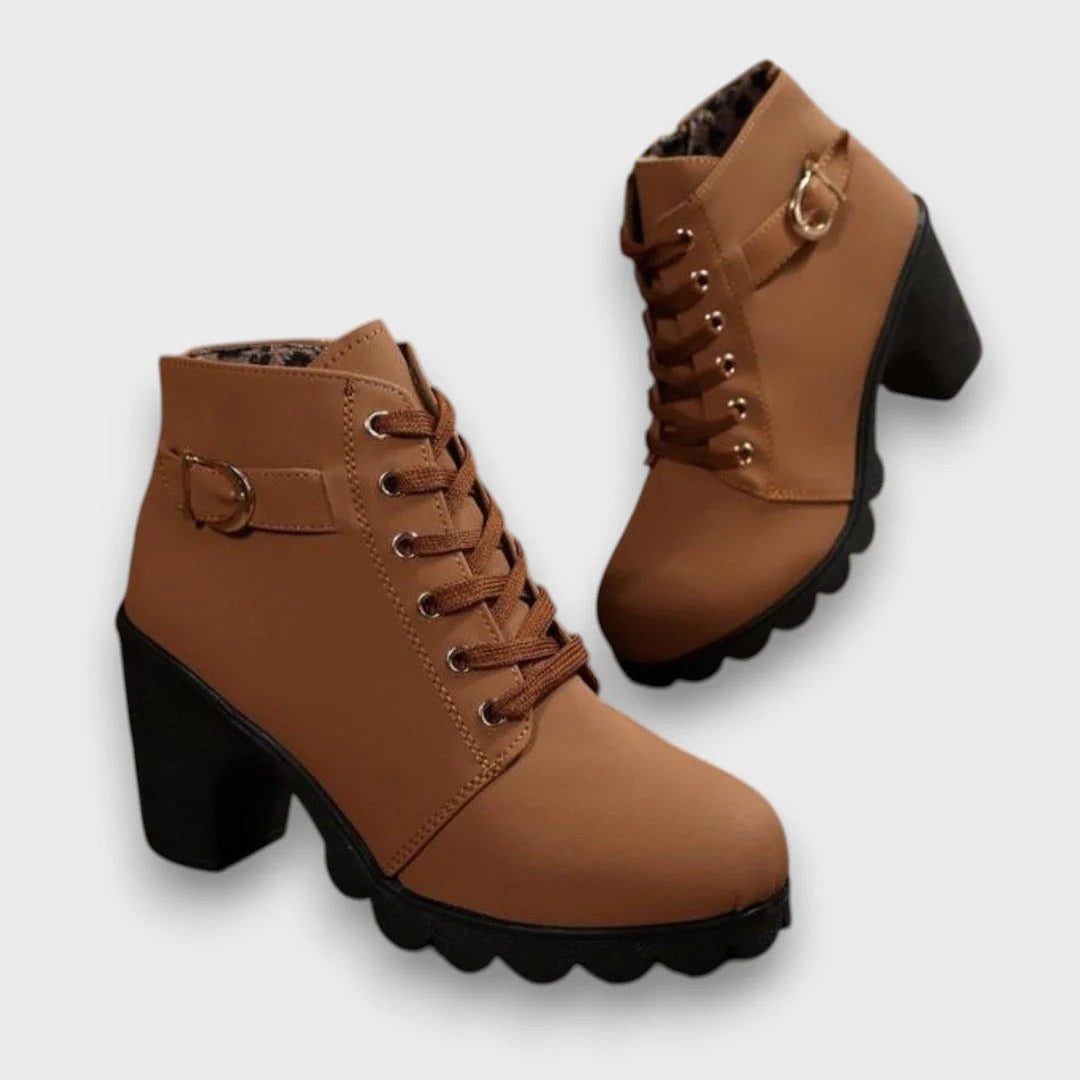 Lorena™ | Faux Leather Ankle Boots – Premium Edition