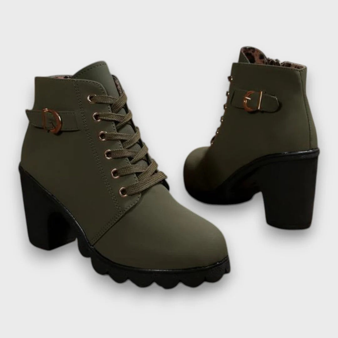 Lorena™ | Faux Leather Ankle Boots – Premium Edition