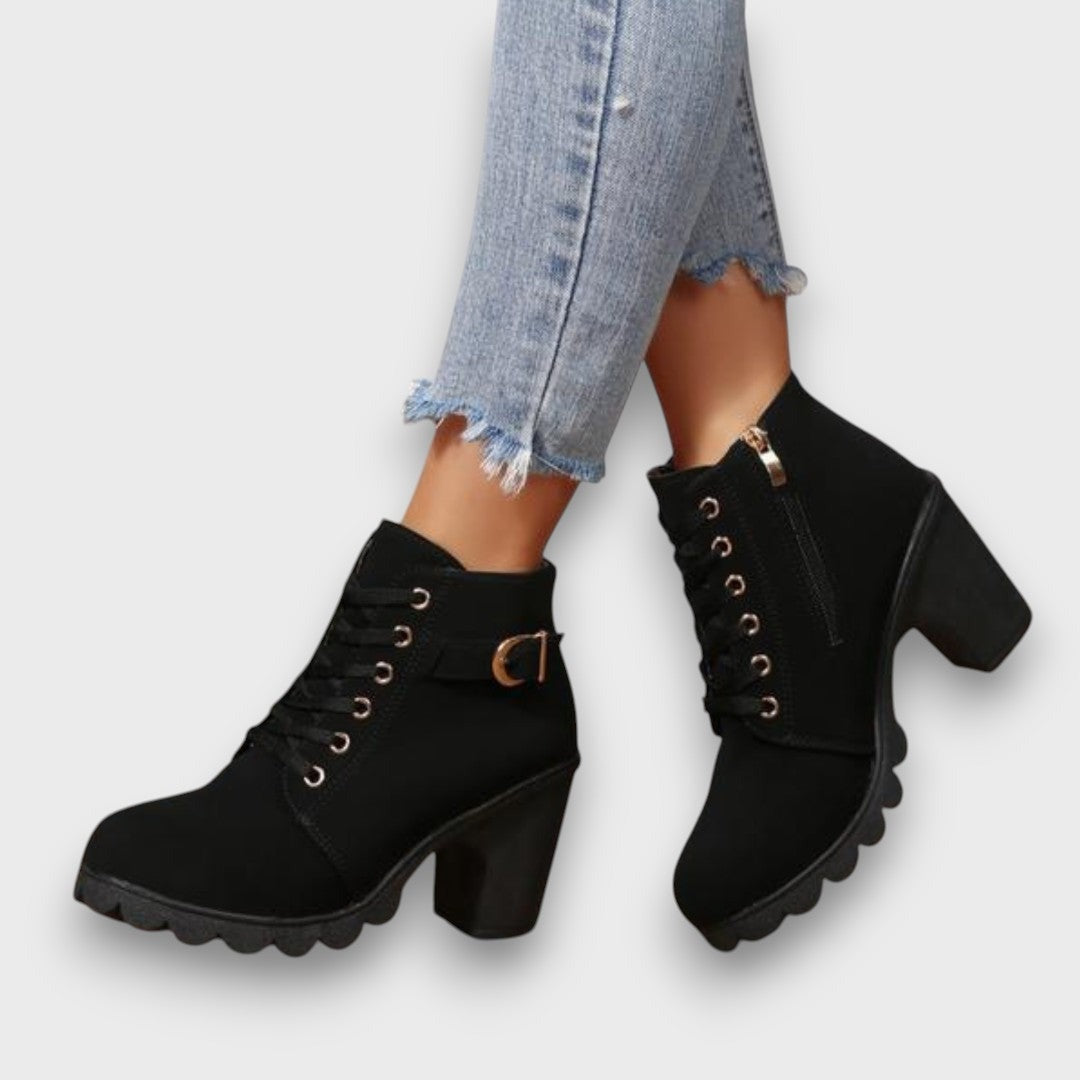 Lorena™ | Faux Leather Ankle Boots – Premium Edition