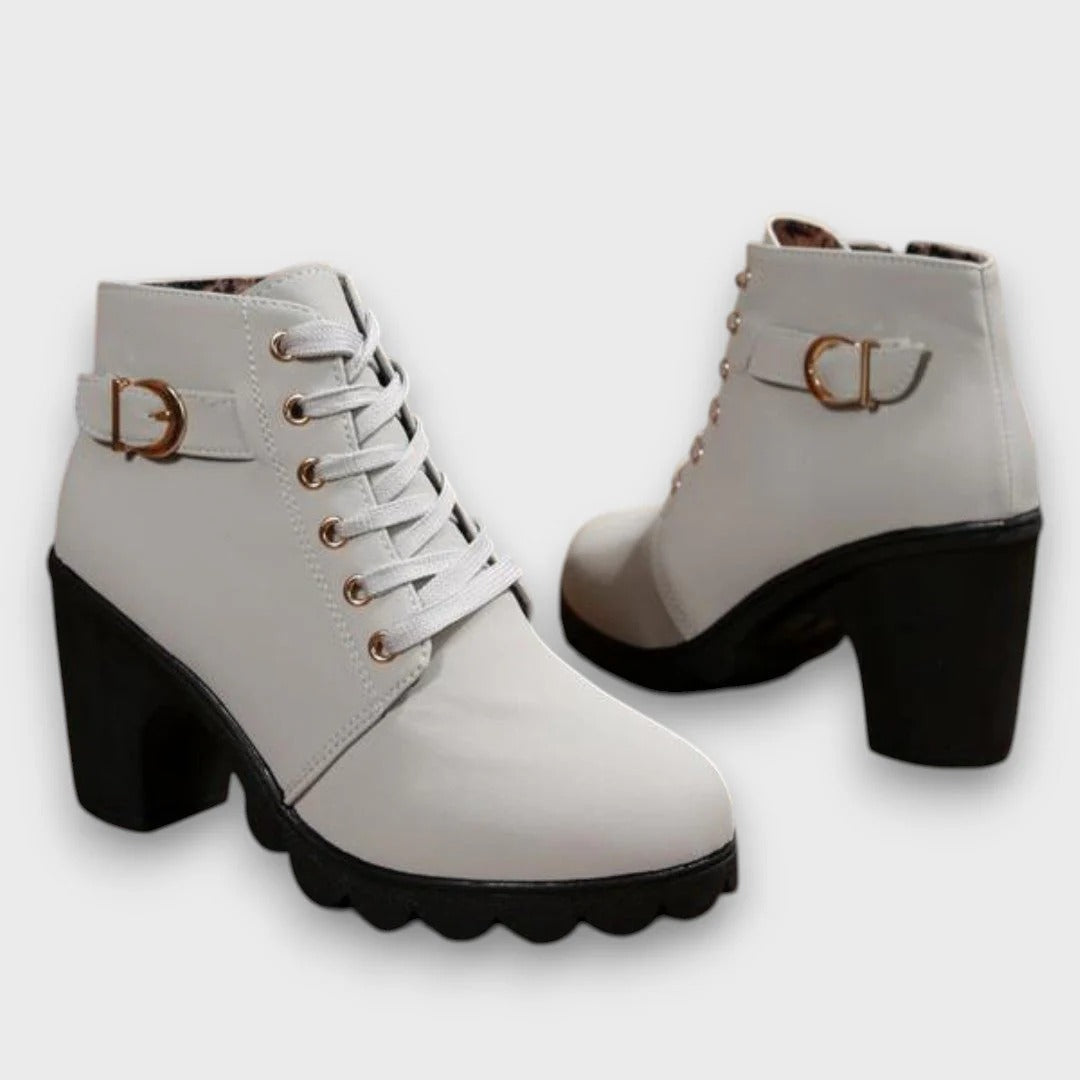 Lorena™ | Faux Leather Ankle Boots – Premium Edition
