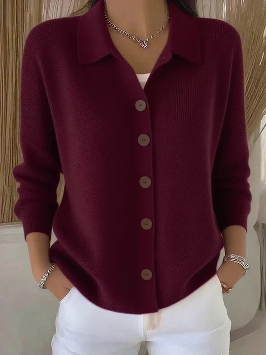 Josefina | Collared Button Knit Cardigan