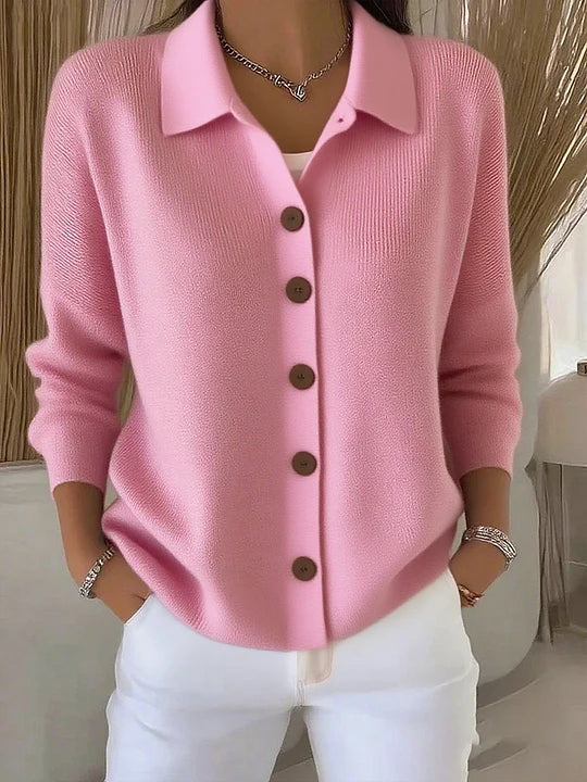Josefina | Collared Button Knit Cardigan