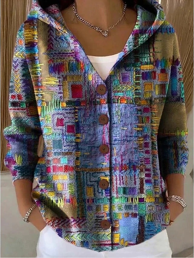 Colomba | Printed Hooded Cardigan