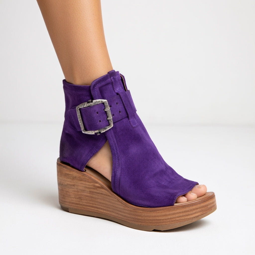 Victoria™ | Open-toe Wedge Boots in Modern Style
