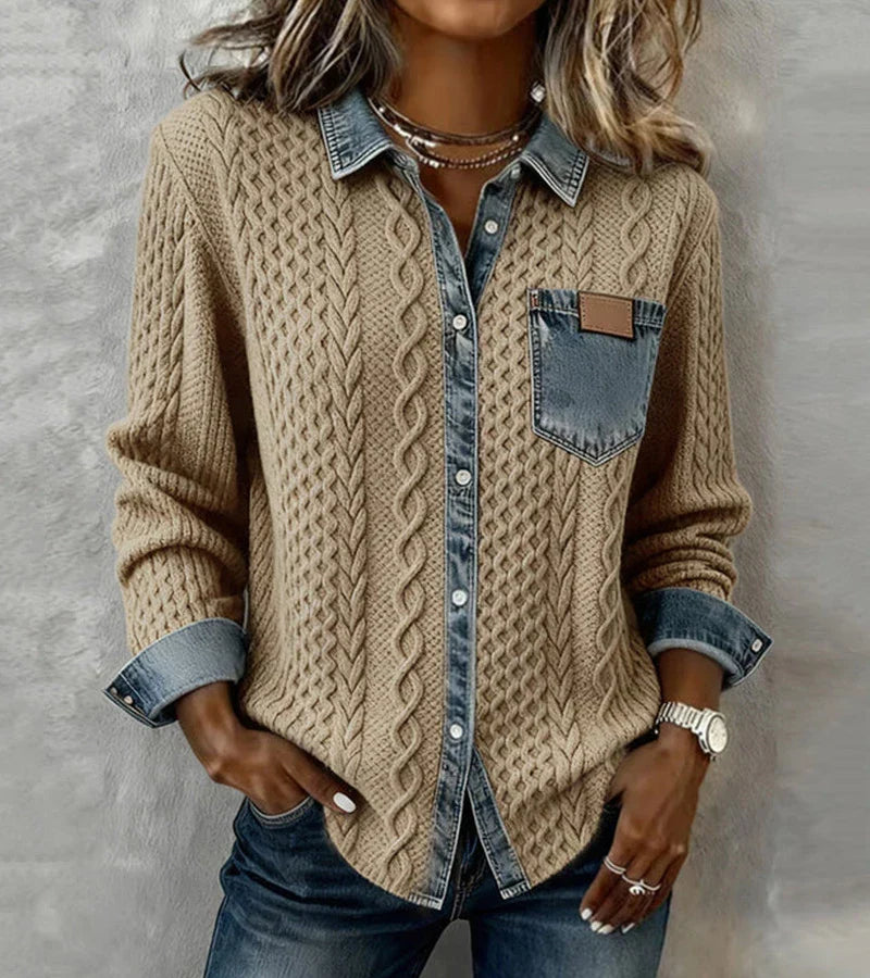 Arielle™ Patchwork Knit Top