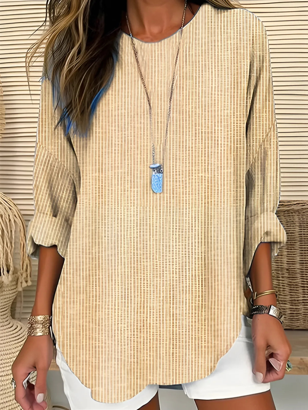Tabitha | Softly Striped Blouse