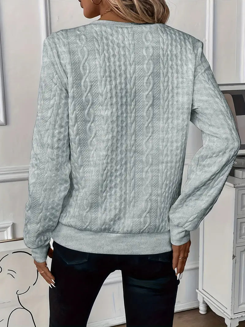 Zoe Cable Knit Zip-Up Sweater
