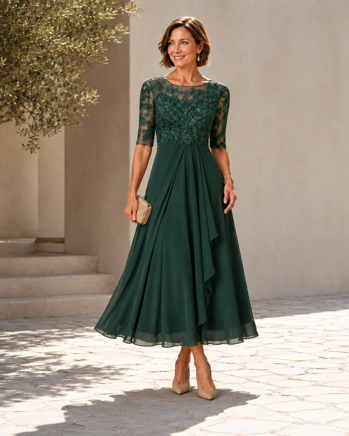 Rosa – The Flattering Lace Midi Dress (kopie)