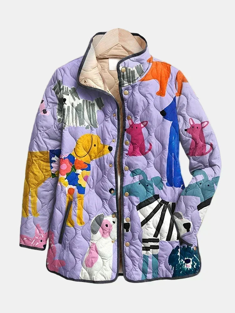 Grainne | Quilted Jacket Little Dogs Michèle