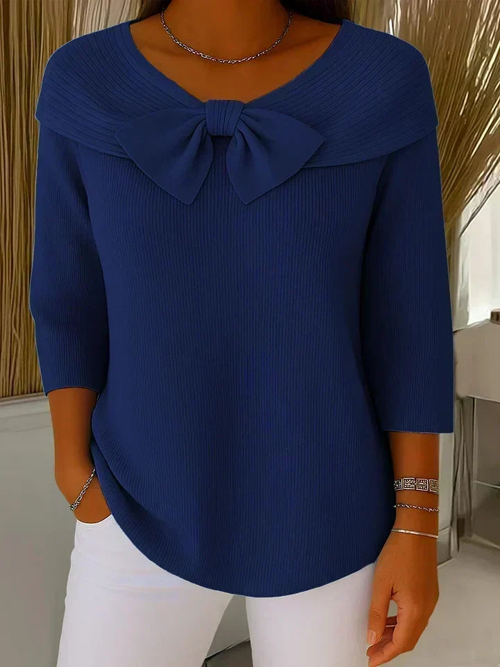 Teresina | Crew-Neck Sweater with Bow