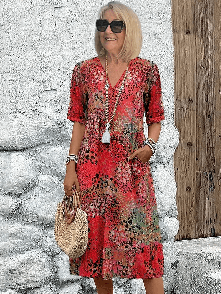Rosalyn | Floral Midi Summer Dress