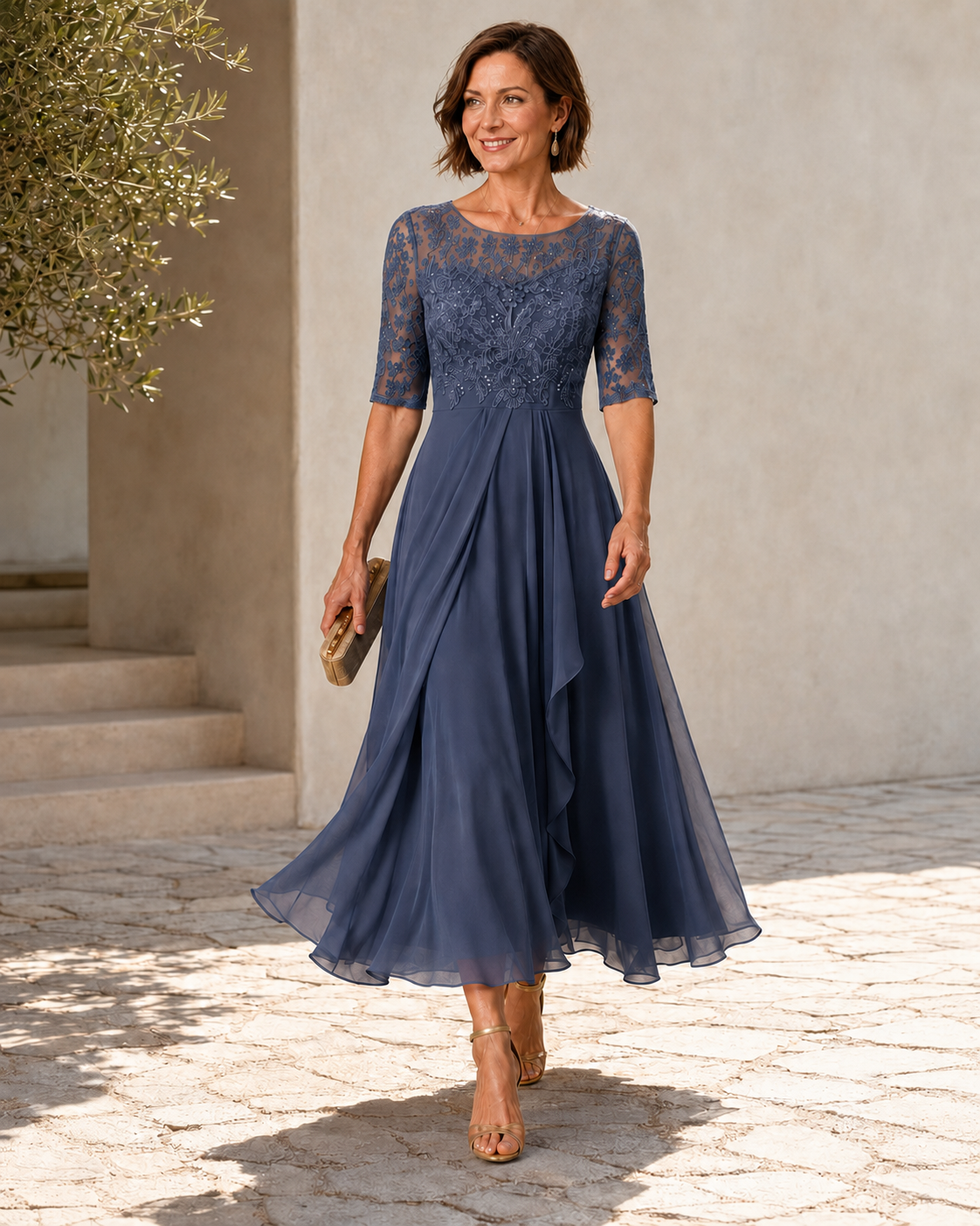 Rosa – The Flattering Lace Midi Dress (kopie)