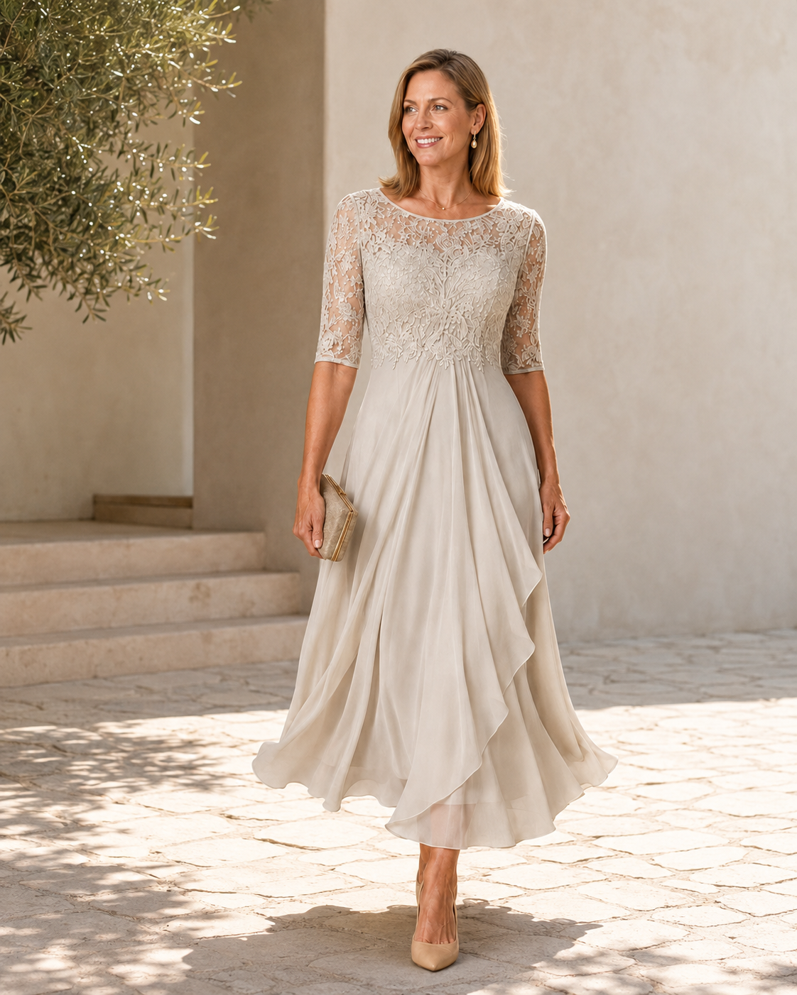 Rosa – The Flattering Lace Midi Dress (kopie)