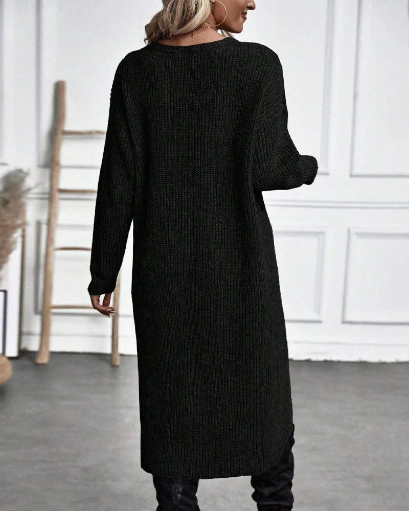 Garance | Ribbed Knit Long Sweater Dress for Women